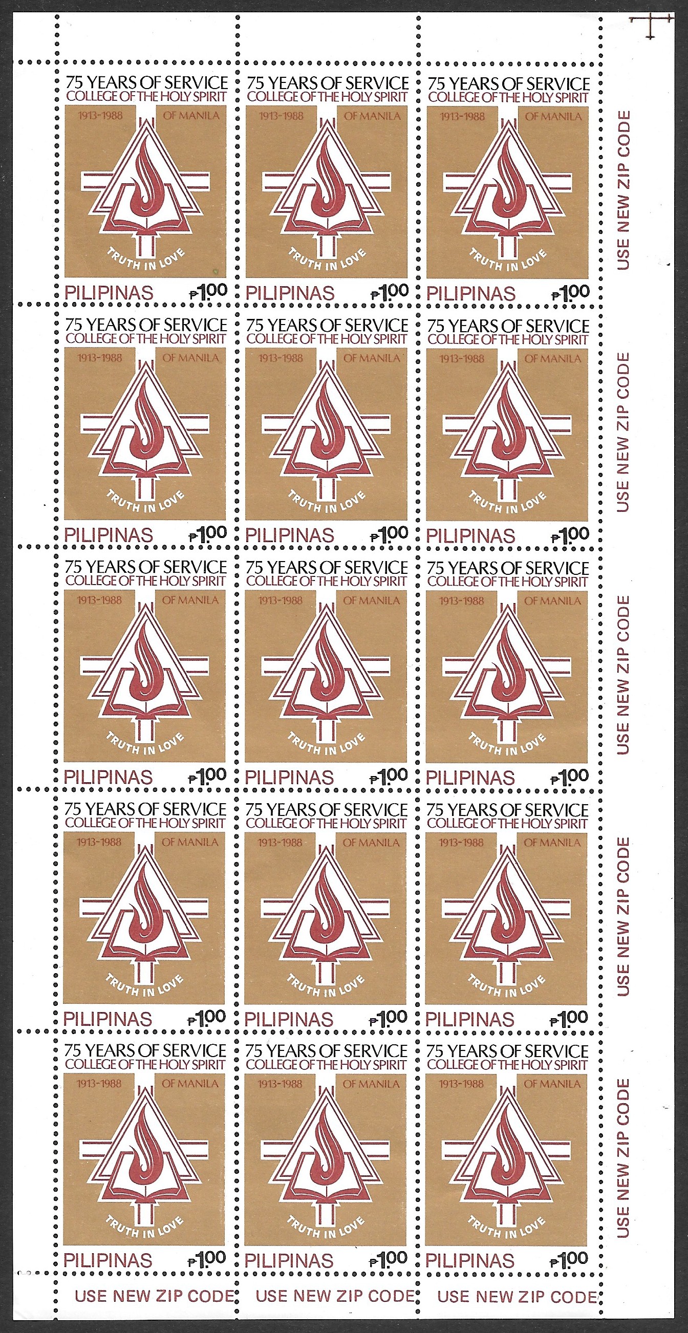 Philippines 1988 Full Sheet 